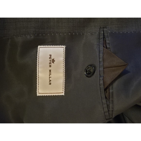 Peter Millar Men's 50T Gray Wool Blazer Jacket 2‎ Button Classic Fit - Picture 3 of 10